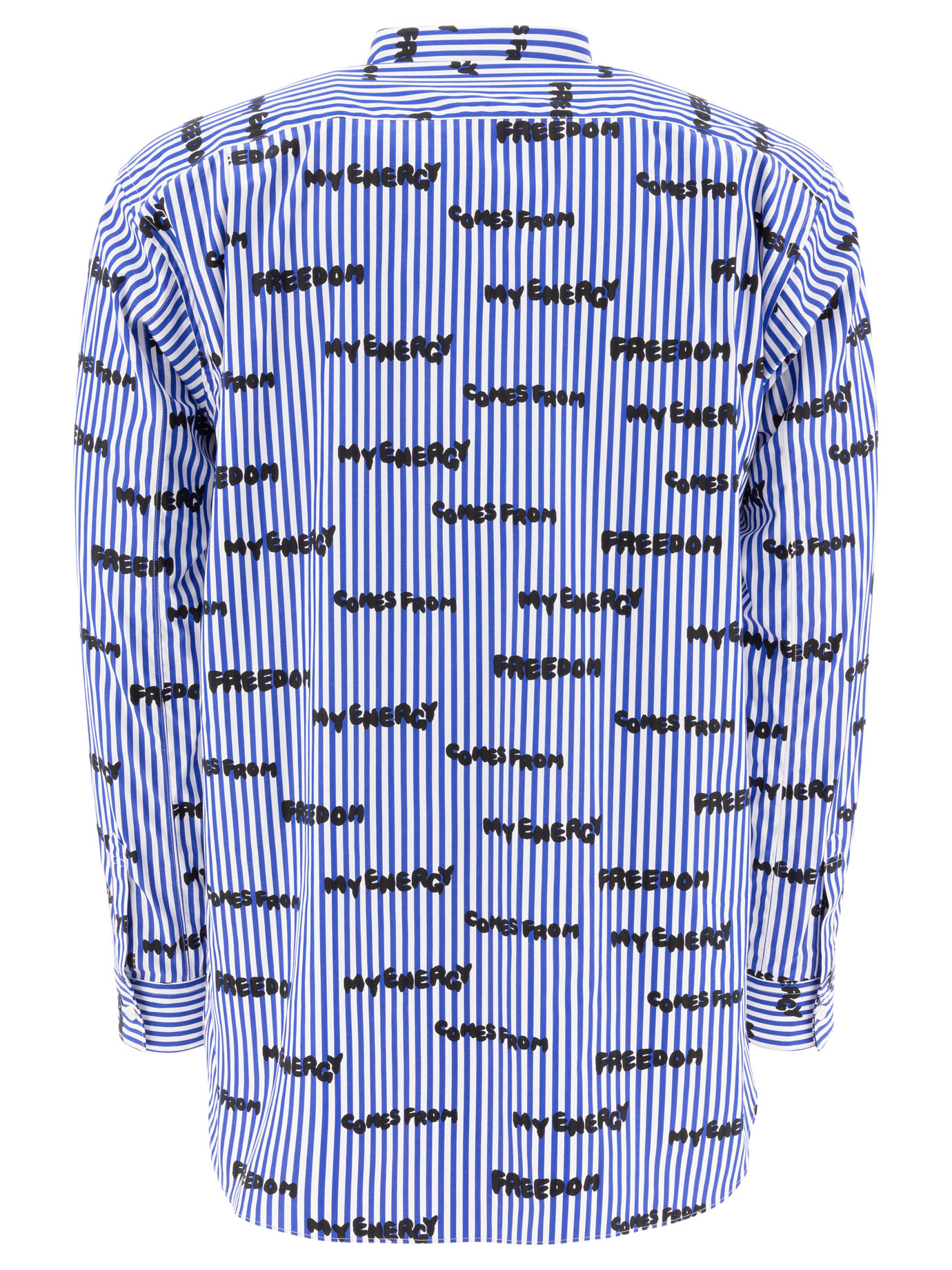 COMME DES GARçONS SHIRT Blue Printed striped shirt